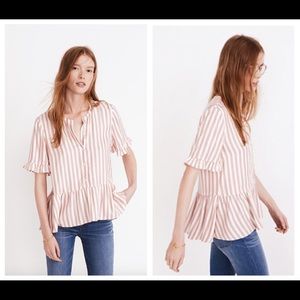 studio ruffle hem top madewell